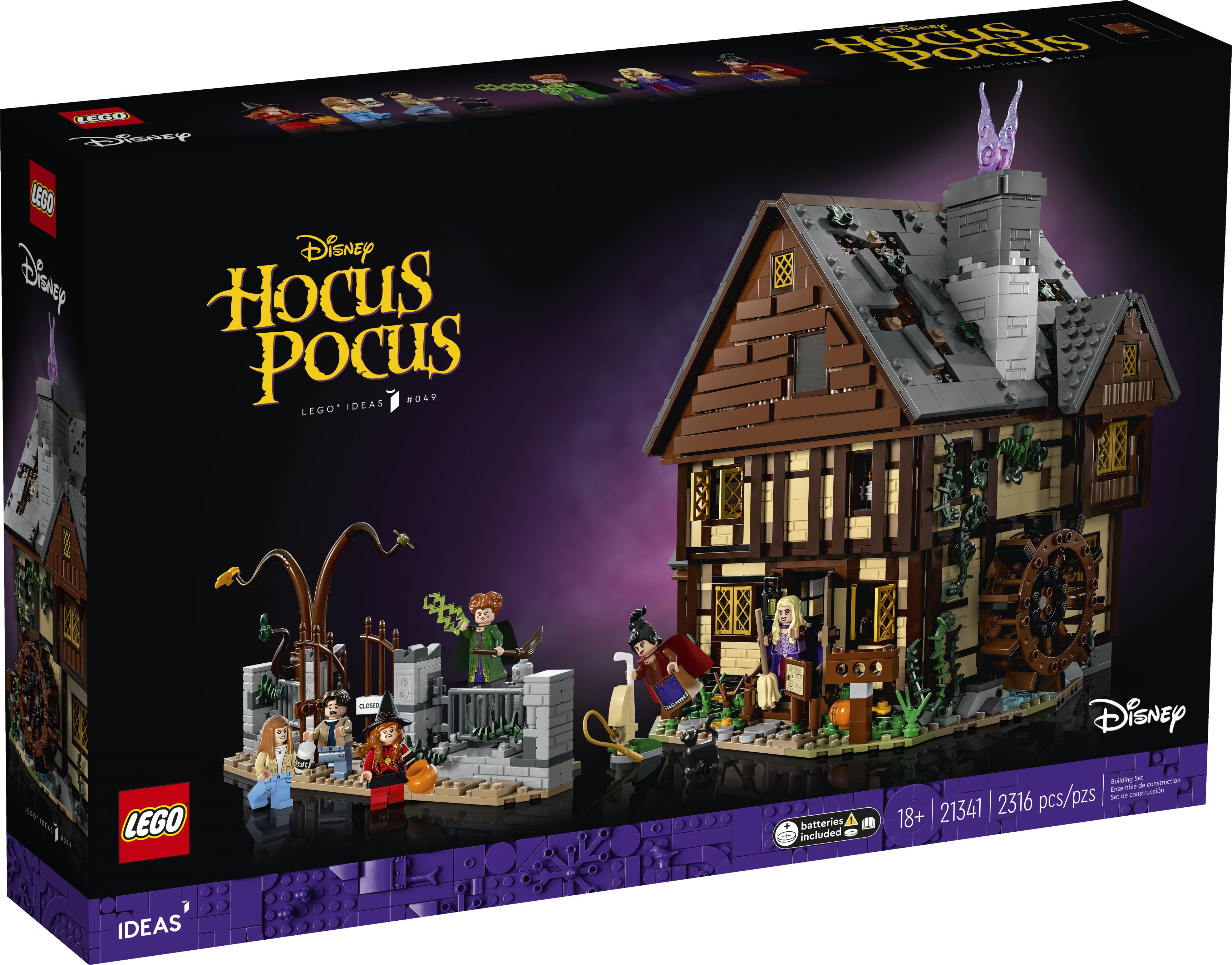 LEGO Ideas Disney Hocus Pocus: Das Hexenhaus der Sanderson-Schwestern 21341