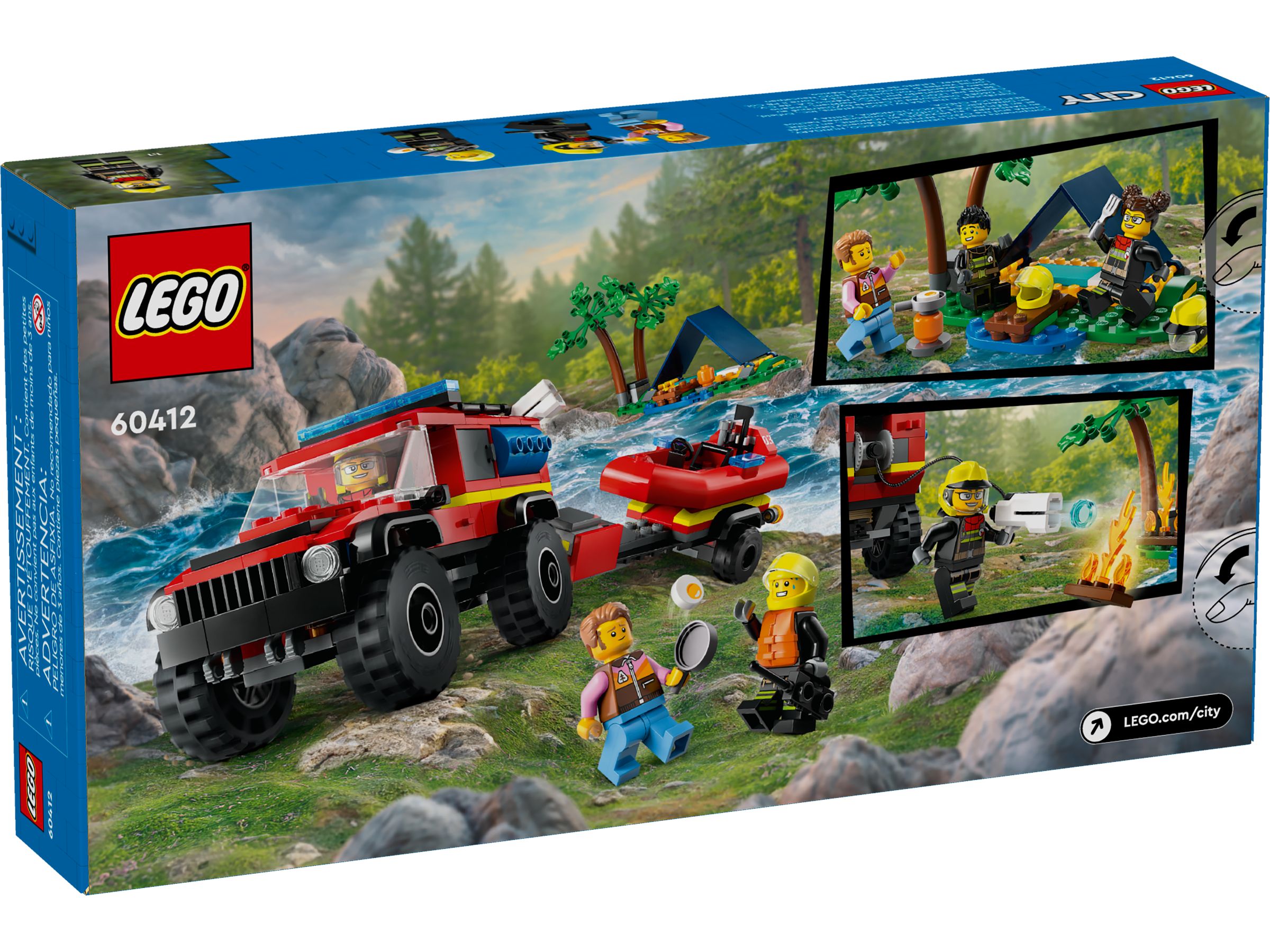 LEGO City Feuerwehrgeländewagen mit Rettungsboot 60412
