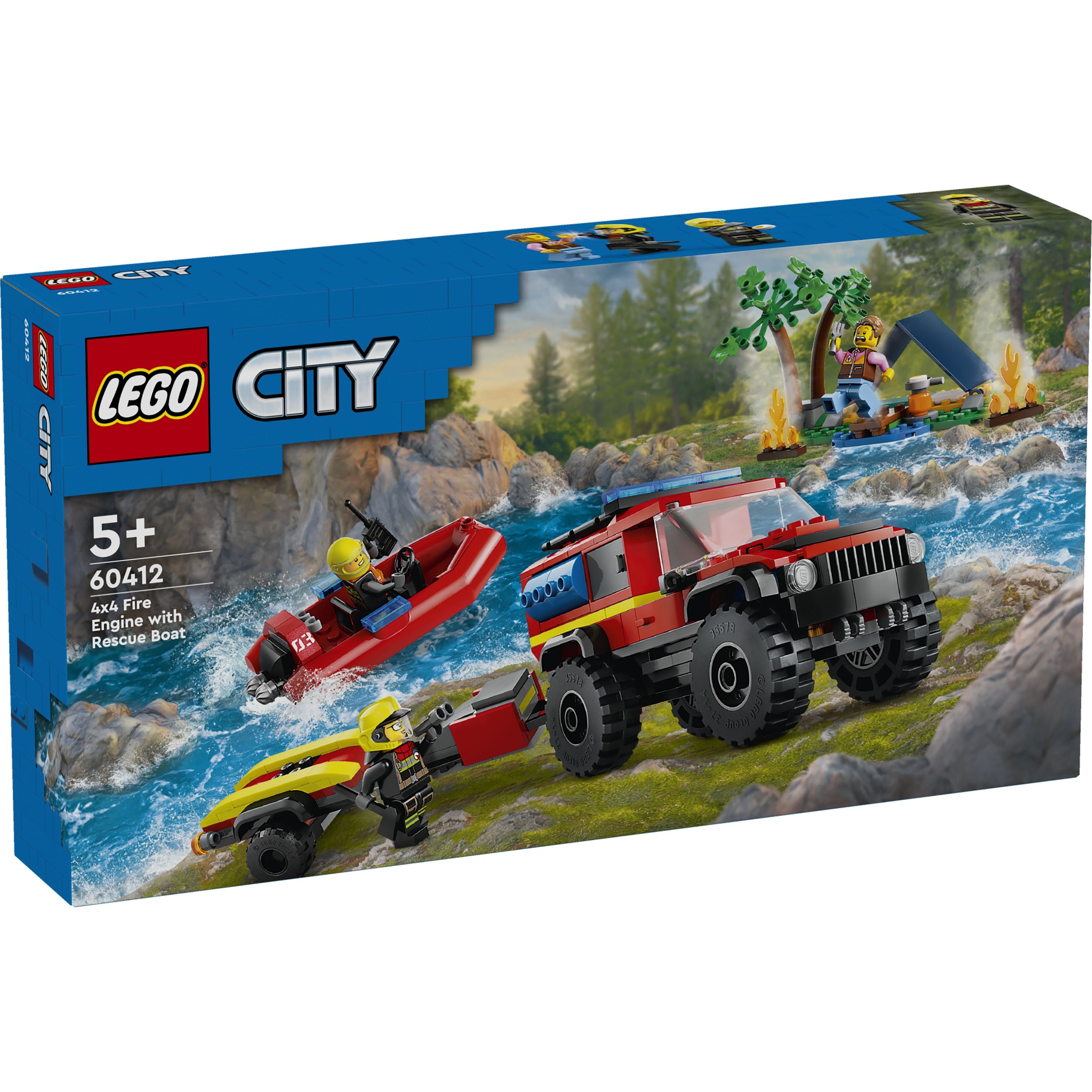 LEGO City Feuerwehrgeländewagen mit Rettungsboot 60412