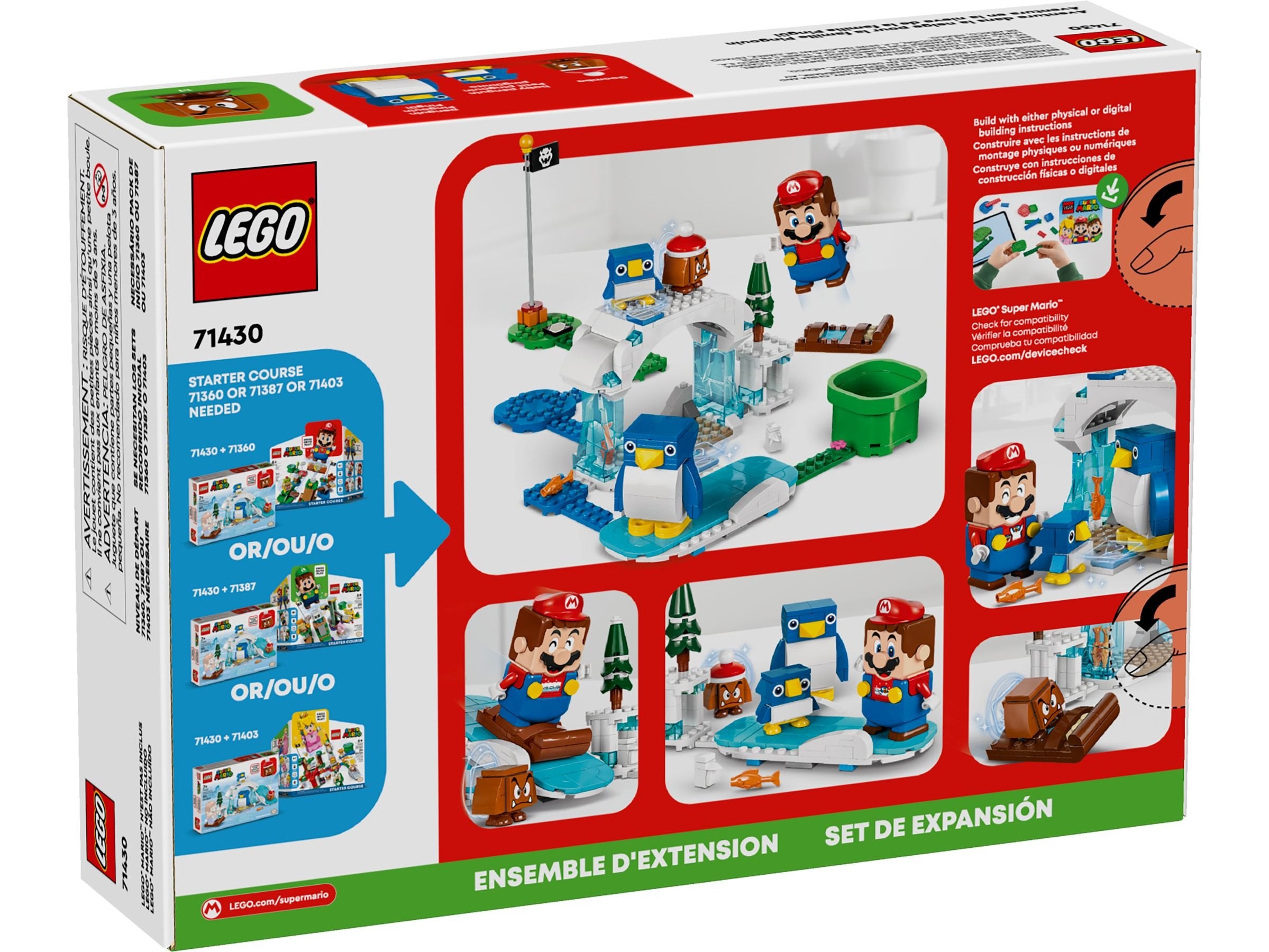 LEGO Super Mario Schneeabenteuer mit Familie Pinguin - Erweiterungsset 71430