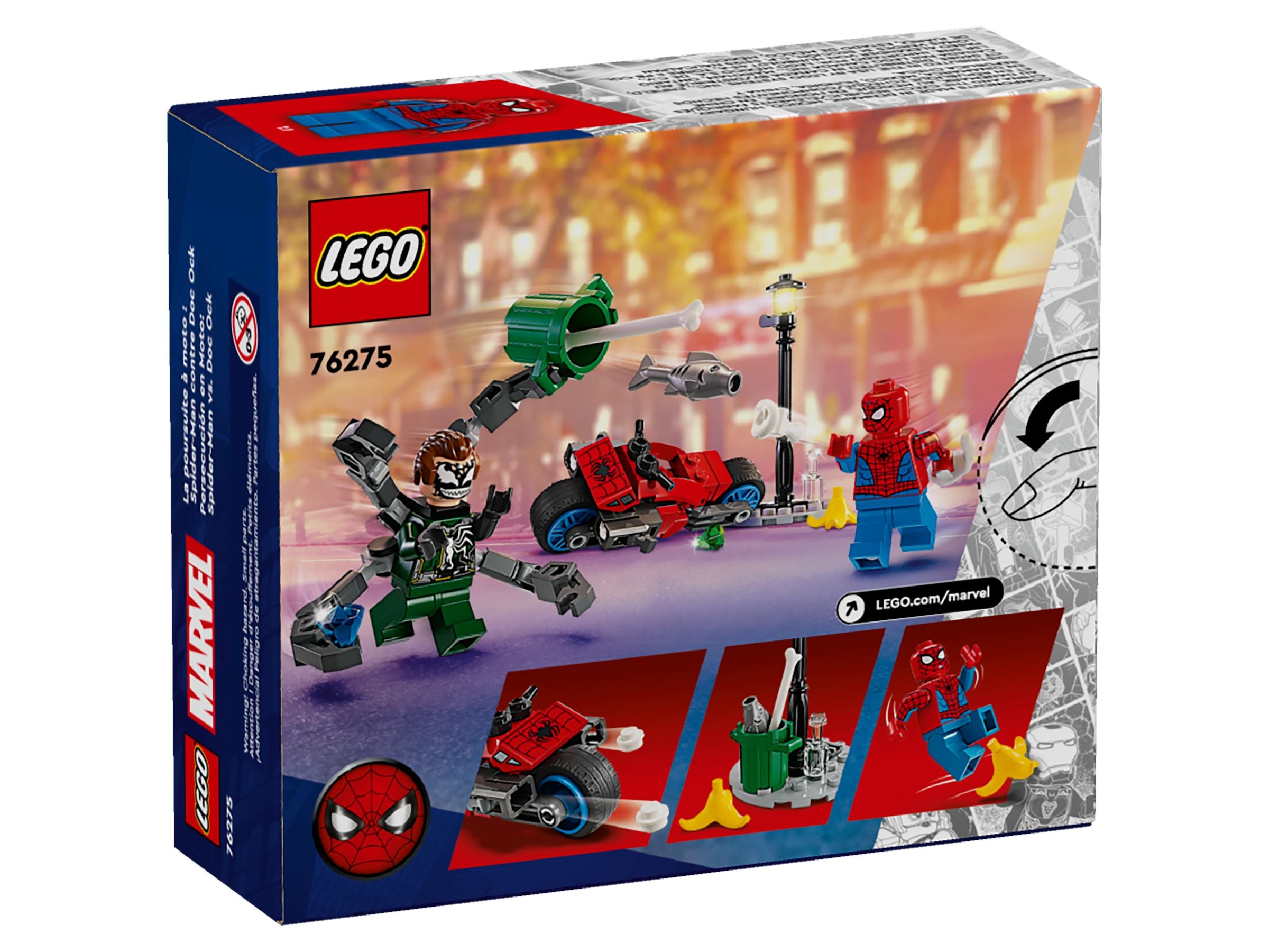 LEGO Marvel Motorrad Verfolgungsjagd: Spider-Man vs. Doc Ock 76275