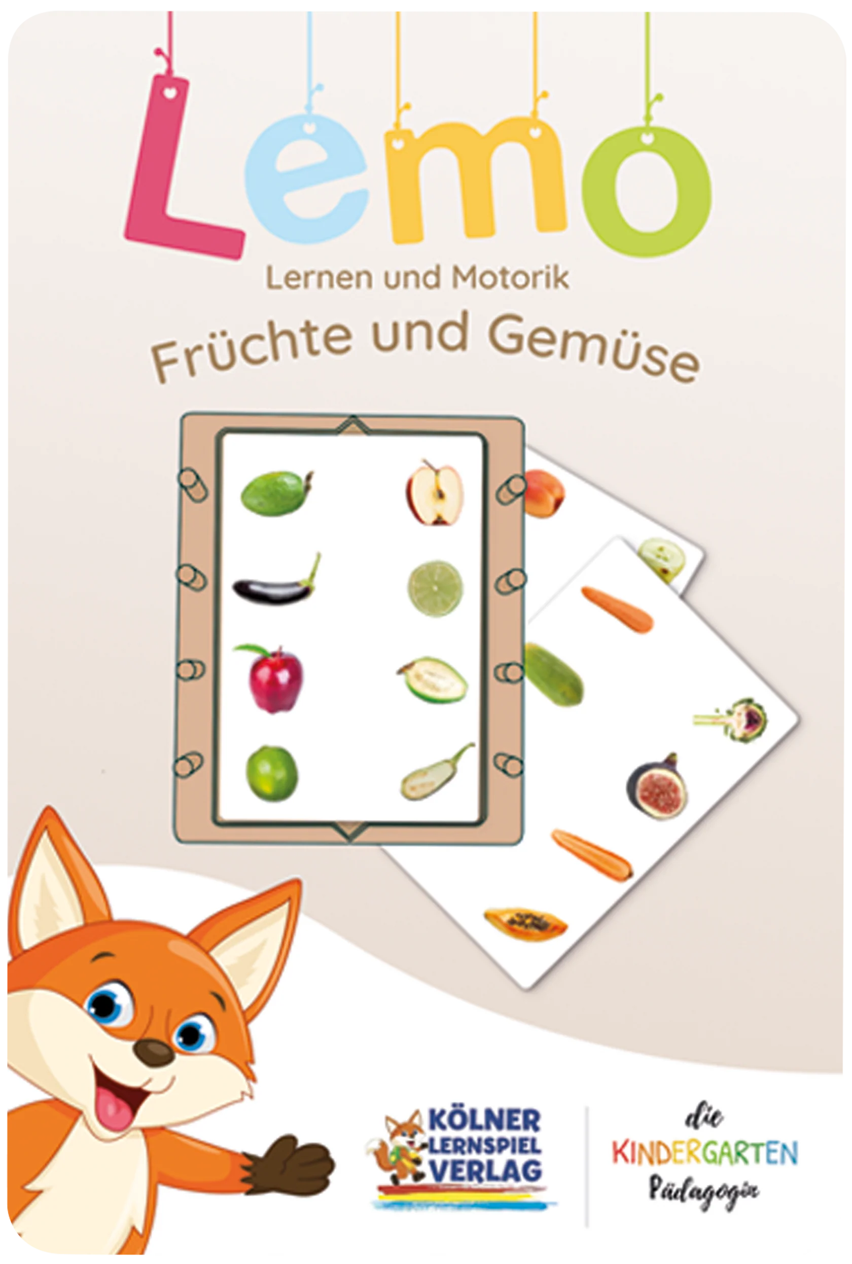 Kölner Lernspielverlag Lemo Kartensatz Früchte und Gemüse (ab 3 Jahren)