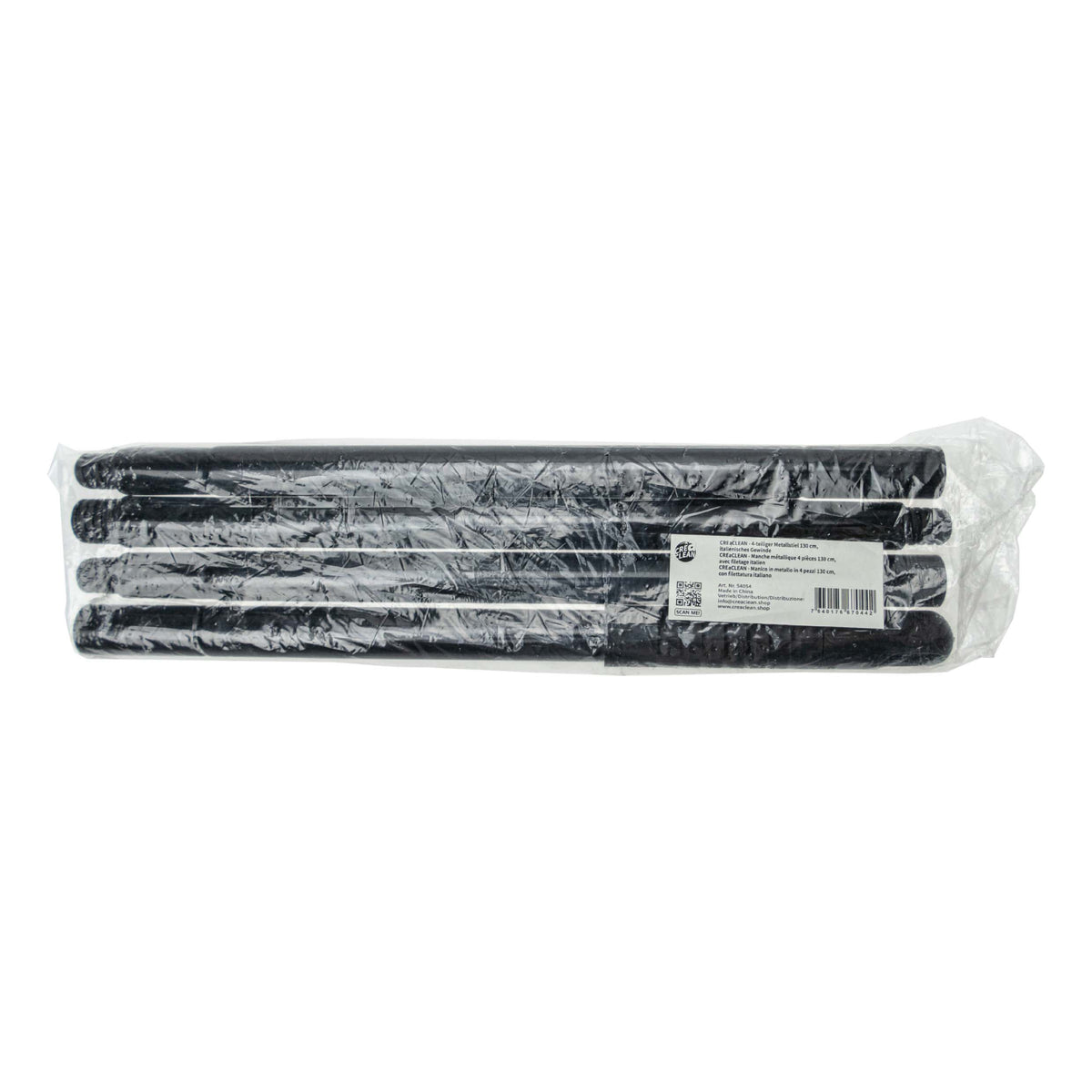 CREaCLEAN 4-teiliger Metallstiel 130 cm, italienisches Gewinde