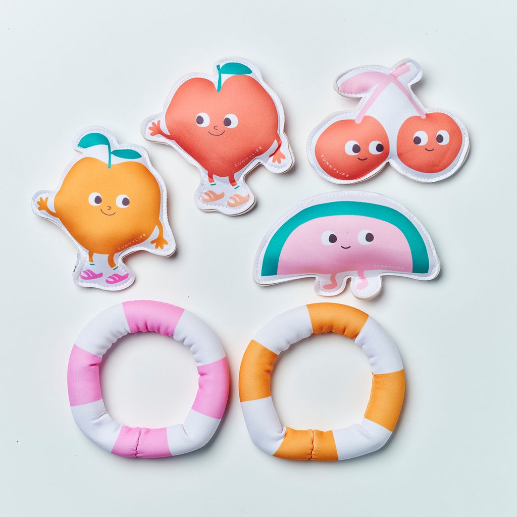 Sunnylife Dive Buddies Poppy the Peach Multi Set of 6
