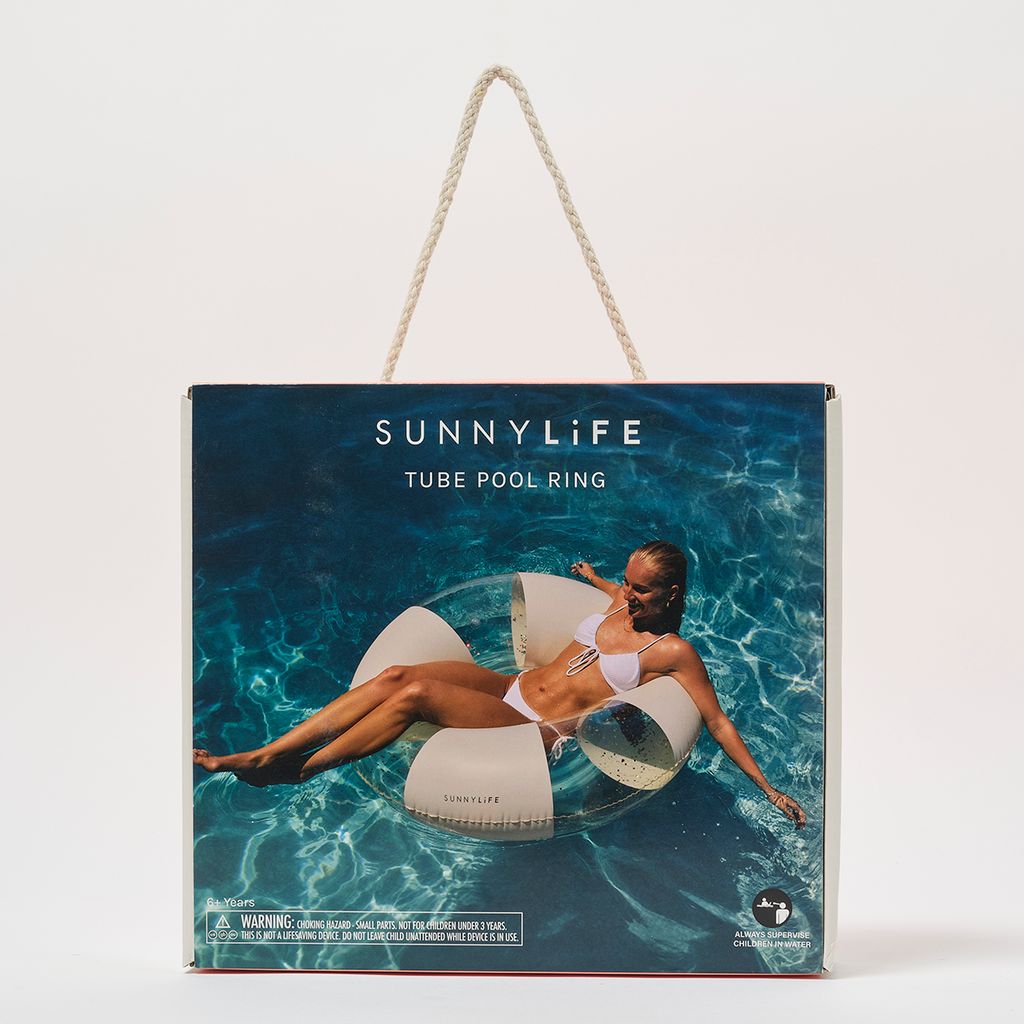 Sunnylife Tube Pool Ring Cotton Candy Stripe