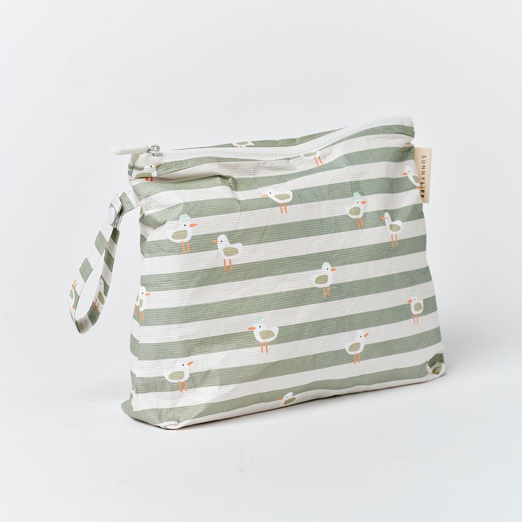 Sunnylife Kids Wasserdichte Tasche Sammy the Seagull Green Stripe
