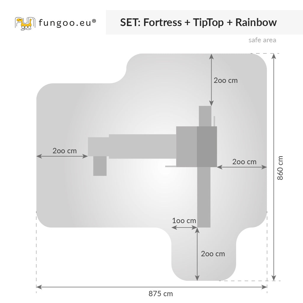Fungoo SET RAINBOW FORTRESS TIP slide GREEN