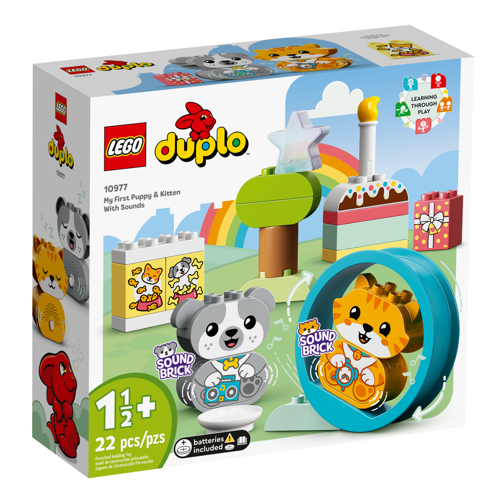 LEGO Duplo Mein erstes Hündchen & Kätzchen – mit Ton 10977