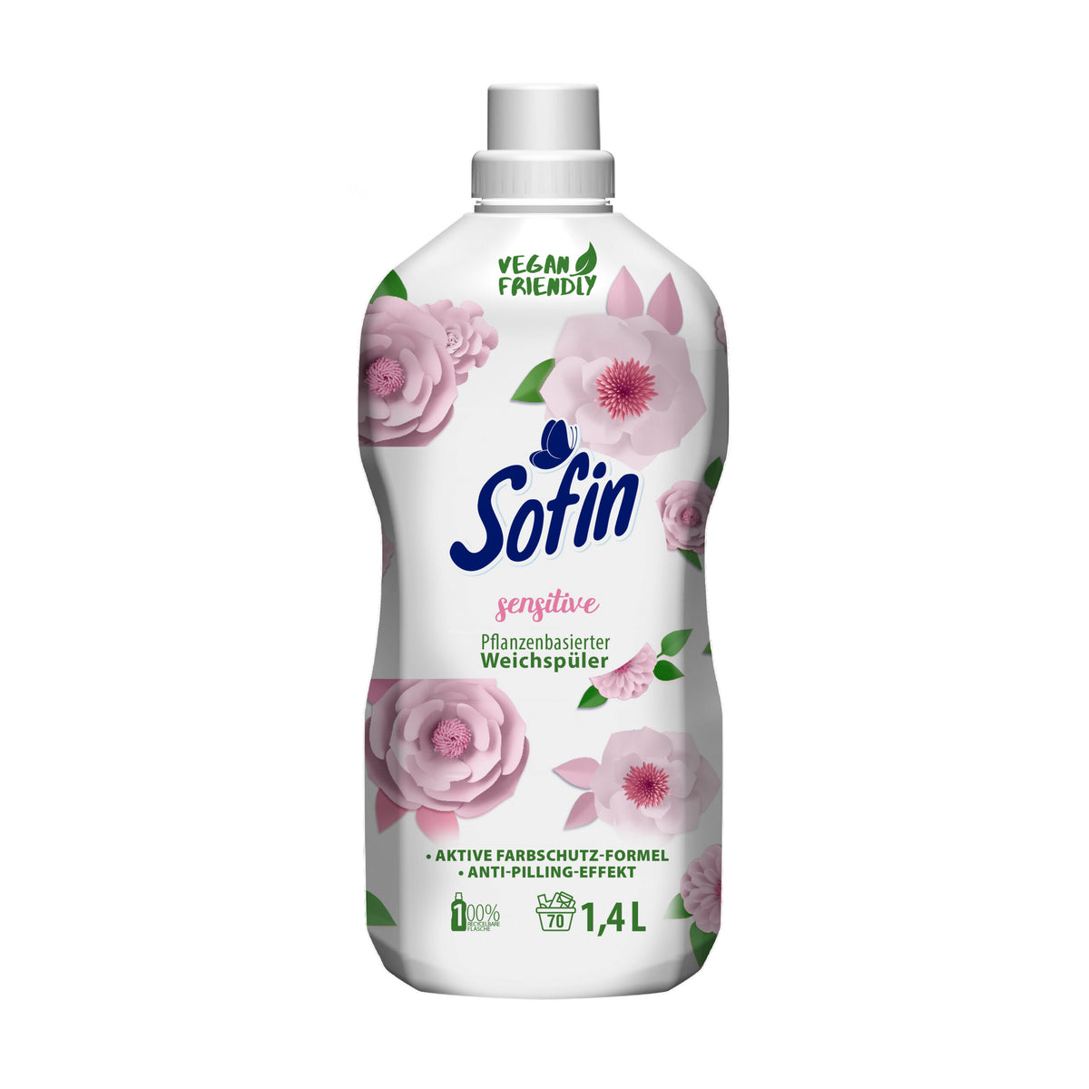 CREaCLEAN Sofin Weichspüler Vegan, Sensitive, 70 Waschgänge, 1.4l