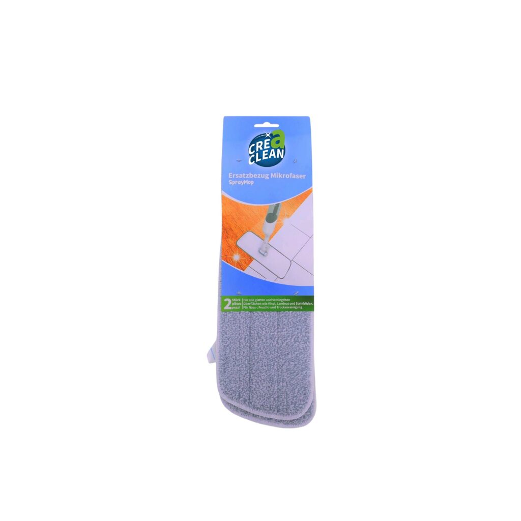CREaCLEAN Mikrofaser Universal Wischbezug für CREaCLEAN SprayMop, 2er Set