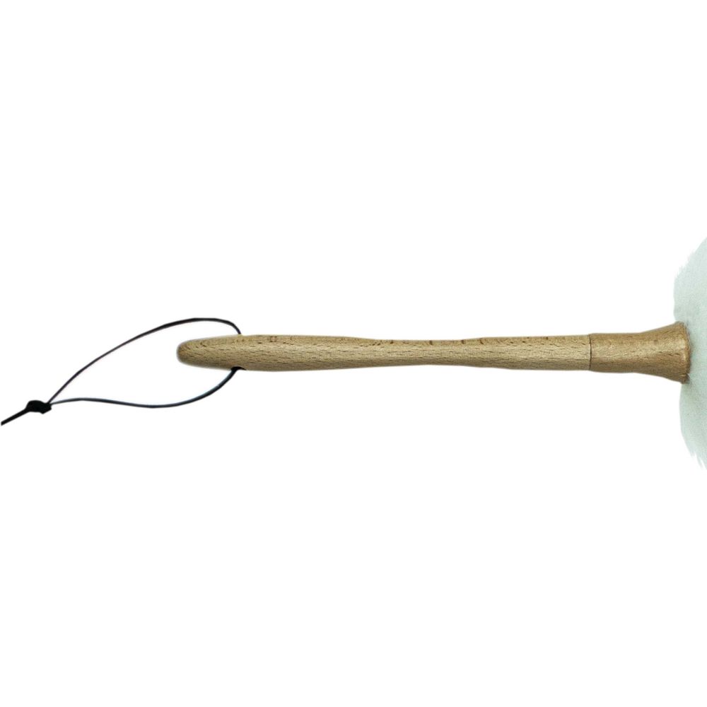 CREaCLEAN Staubwedel mit Holzgriff, Lammwolle