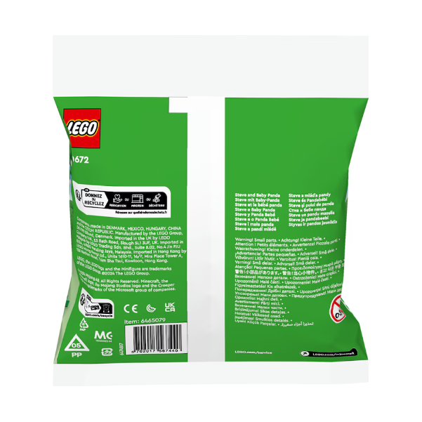 LEGO Minecraft Steve mit Baby-Panda Polybag 30672