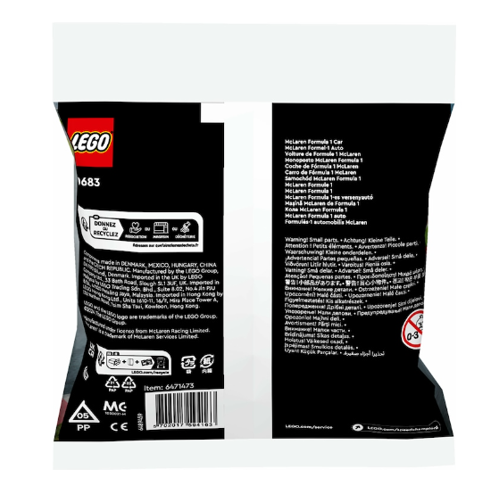LEGO Speed Champions McLaren Formel-1 Auto Polybag 30683