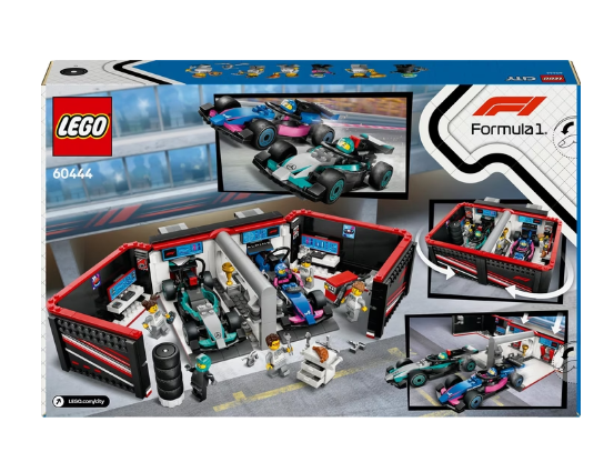 LEGO City F1 Garage mit Mercedes-AMG & Alpine Rennautos 60444