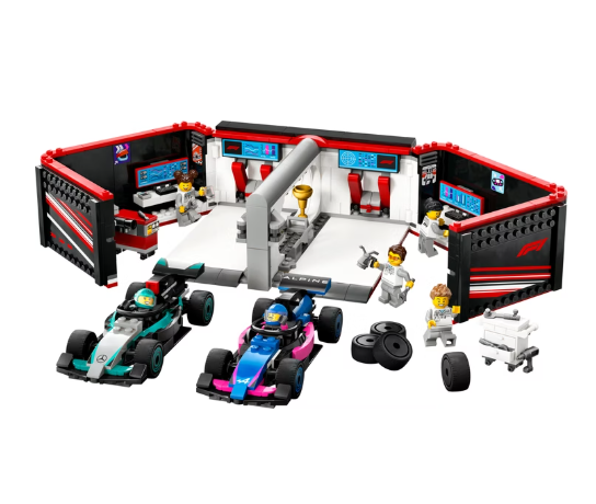 LEGO City F1 Garage mit Mercedes-AMG & Alpine Rennautos 60444