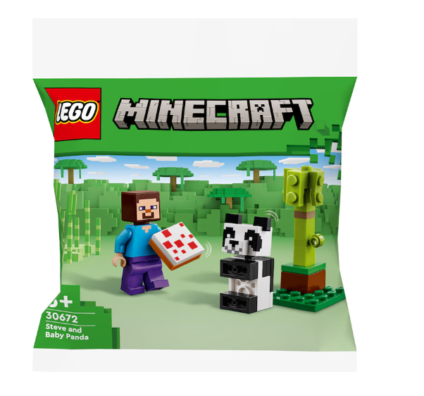LEGO Minecraft Steve mit Baby-Panda Polybag 30672