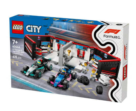 LEGO City F1 Garage mit Mercedes-AMG & Alpine Rennautos 60444