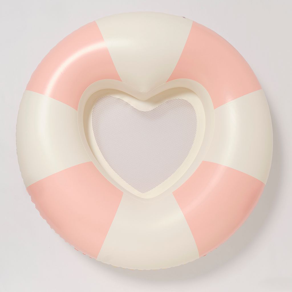Sunnylife Poolring mit Netz Luxus Stole My Heart Pink Stripe