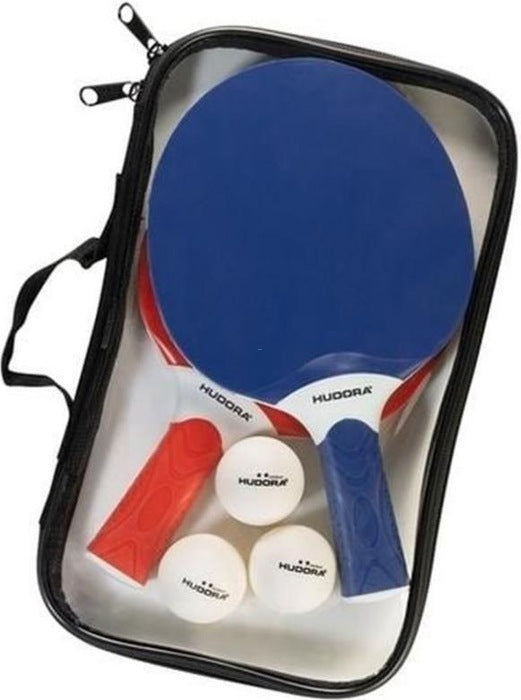 Hudora Tischtennisset Outdoor (rot/blau)