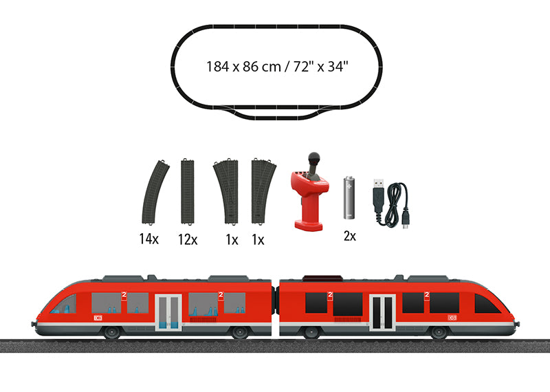 Märklin Startpackung "Nahverkehrszug LINT" (Lithium-Akku)