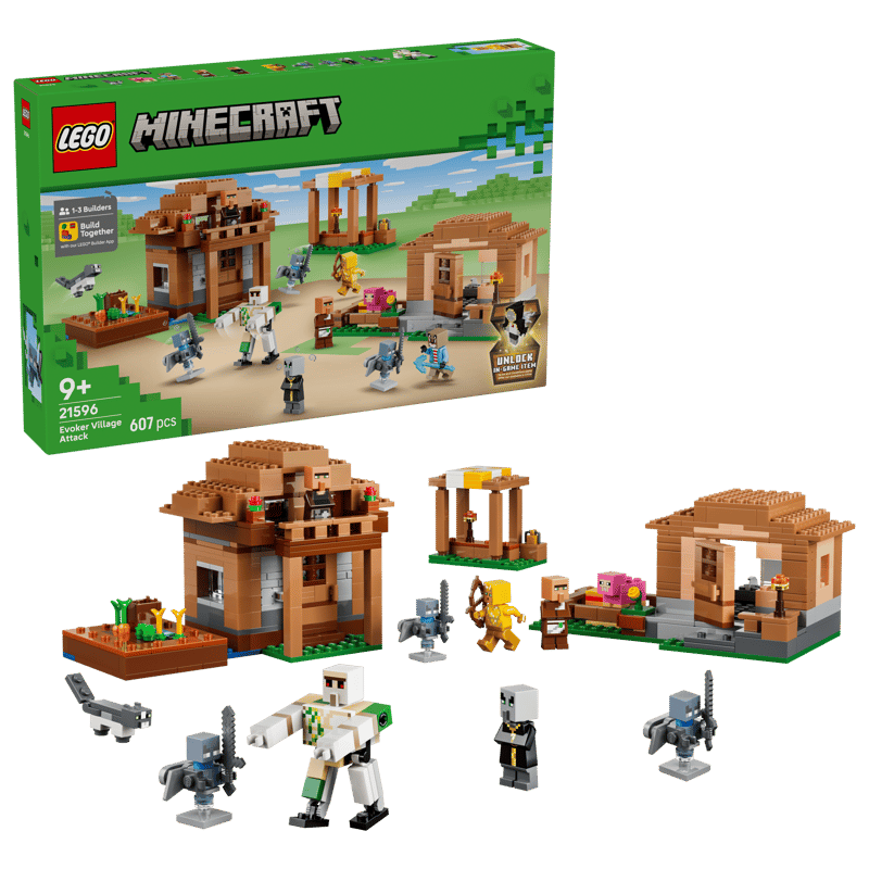 LEGO Minecraft Angriff des Magiers auf das Dorf 21596