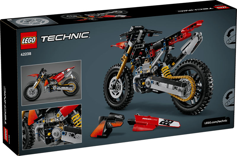 LEGO Technic Ducati Desmo450 MX Factory Motorrad 42238
