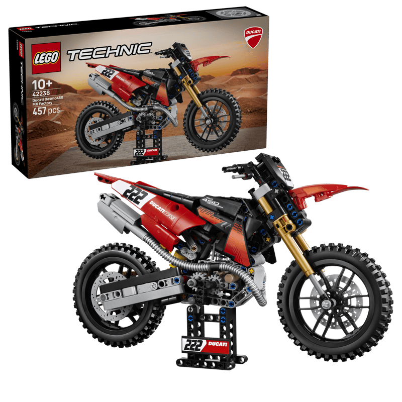 LEGO Technic Ducati Desmo450 MX Factory Motorrad 42238