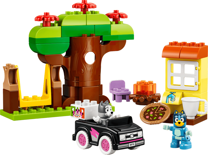 LEGO DUPLO Bluey Pizza-Schwestern mit Muffin und Bluey 10469