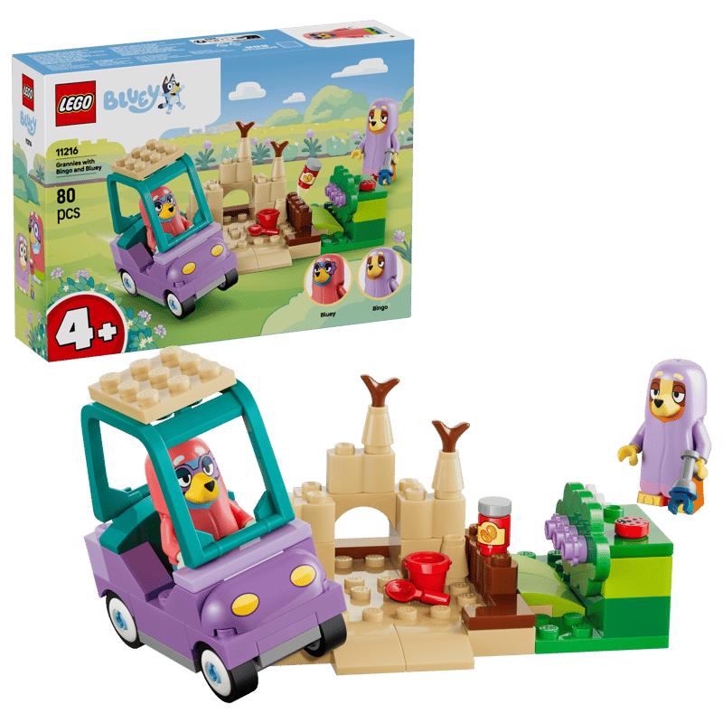 LEGO Bluey Omas mit Bingo und Bluey 11216