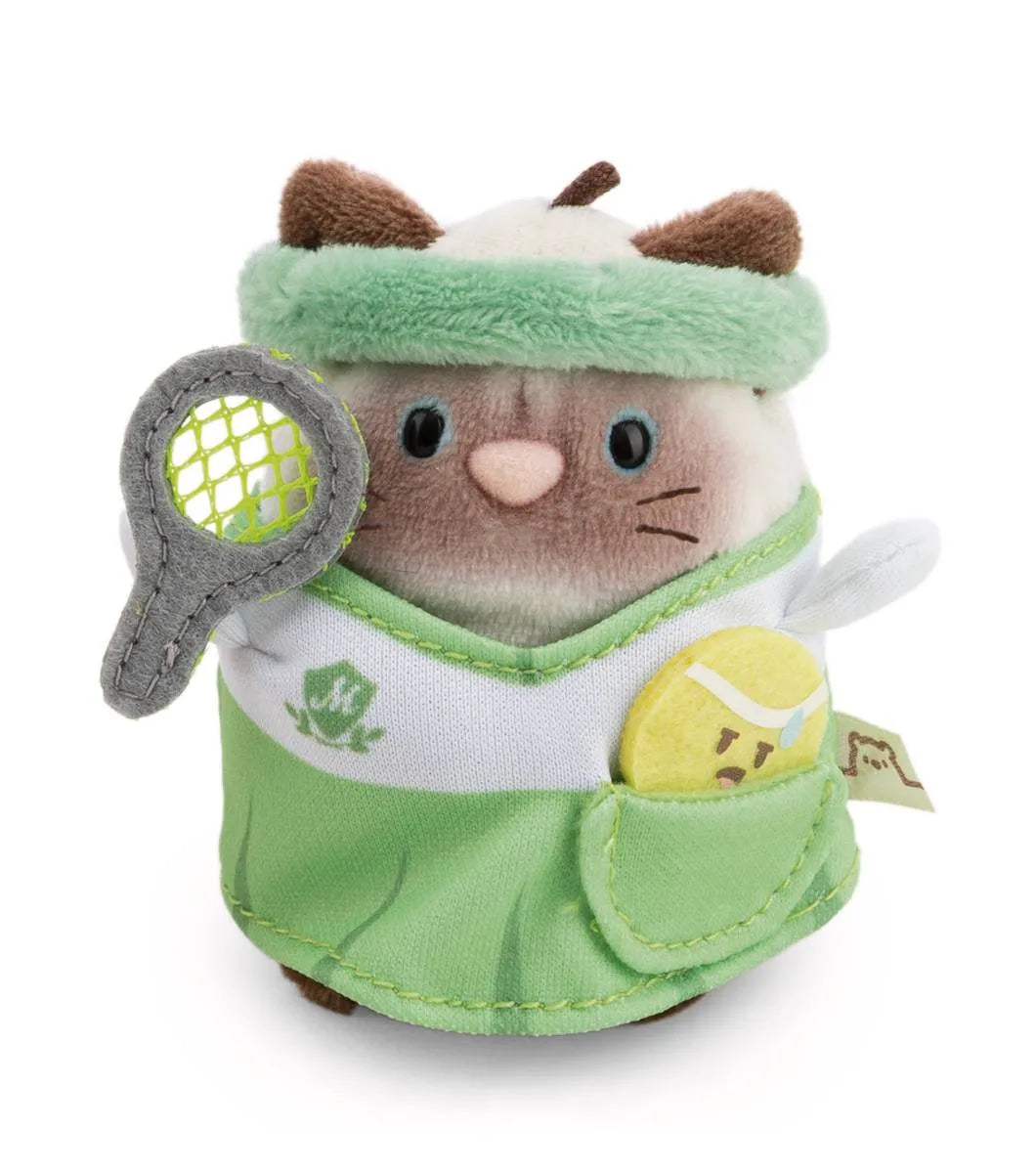 Nici Siamkatze Siamy 8cm mit Tennisball und Schläger
