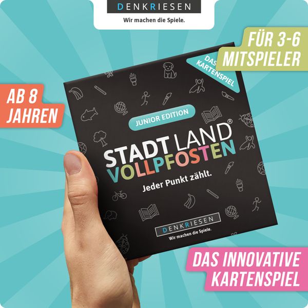 Stadt Land Vollpfosten - Das Kartenspiel - Junior Edition
