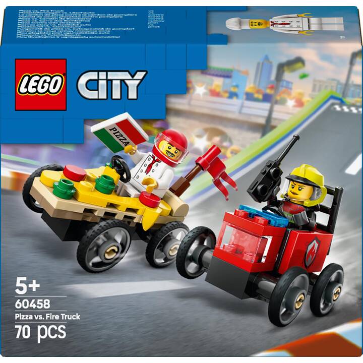 LEGO City Pizzalieferwagen vs. Löschauto 60458