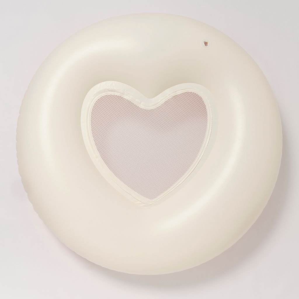 Sunnylife Poolring mit Netz Luxus Stole My Heart Pink Stripe