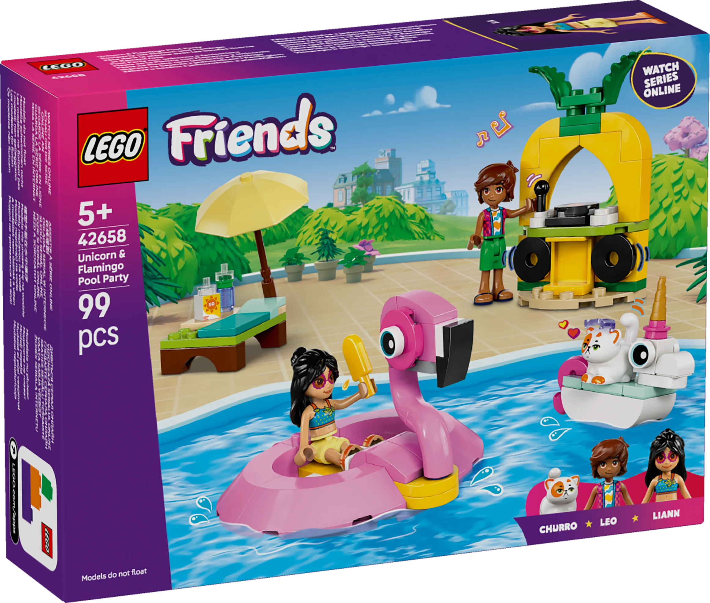 LEGO Friends Poolparty mit Einhorn und Flamingo 42658