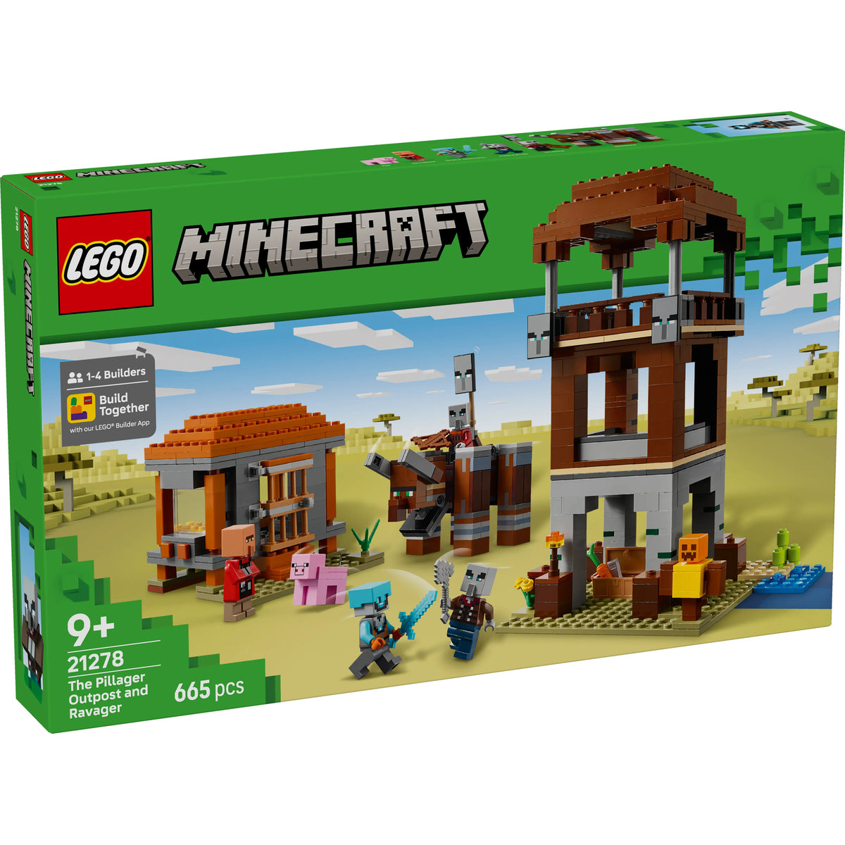 LEGO Minecraft Ein Verwüster am Plünderer-Außenposten 21278