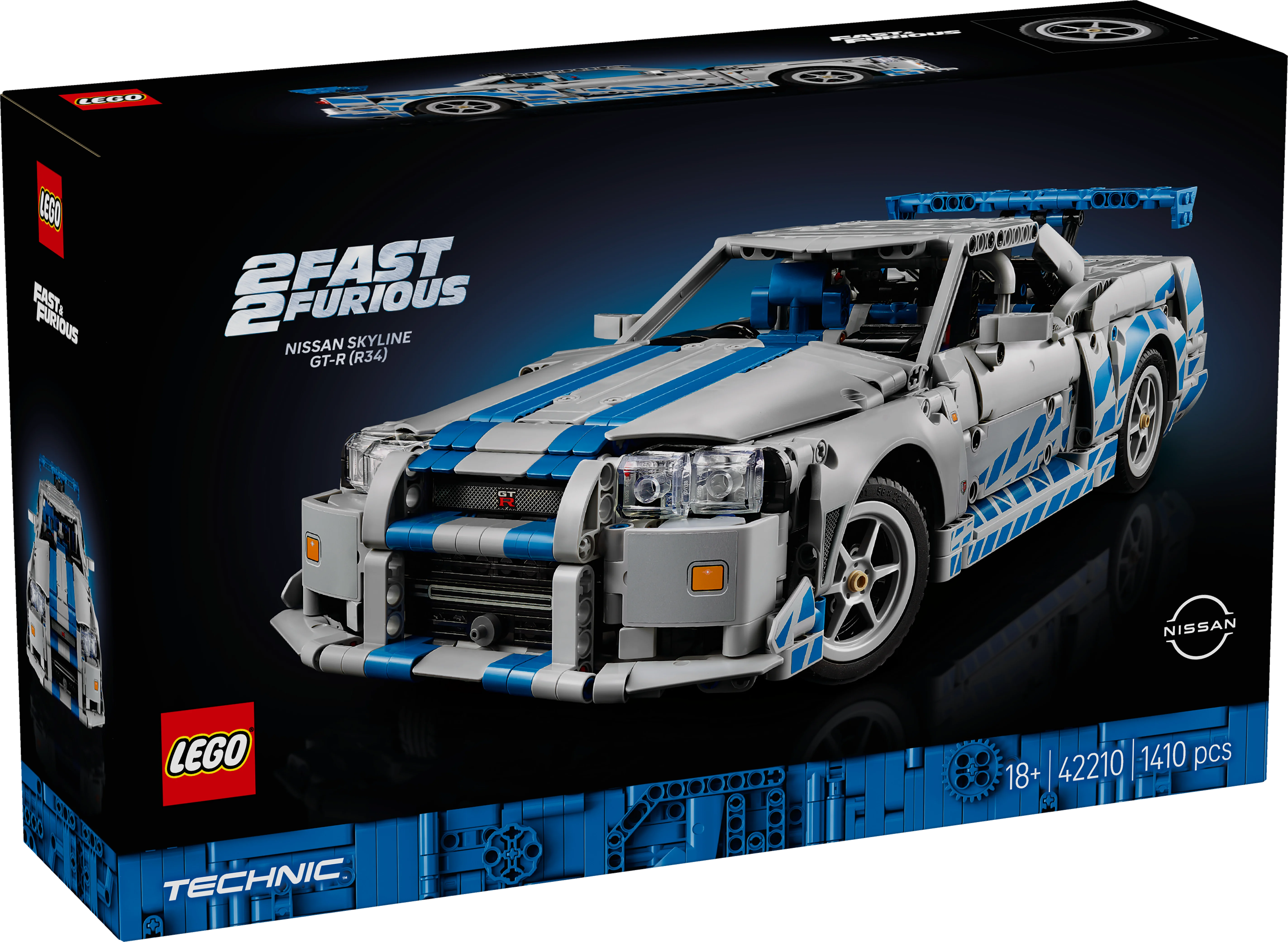 LEGO Technic 2 Fast 2 Furious Nissan Skyline GT-R (R34) Flitzer 42210