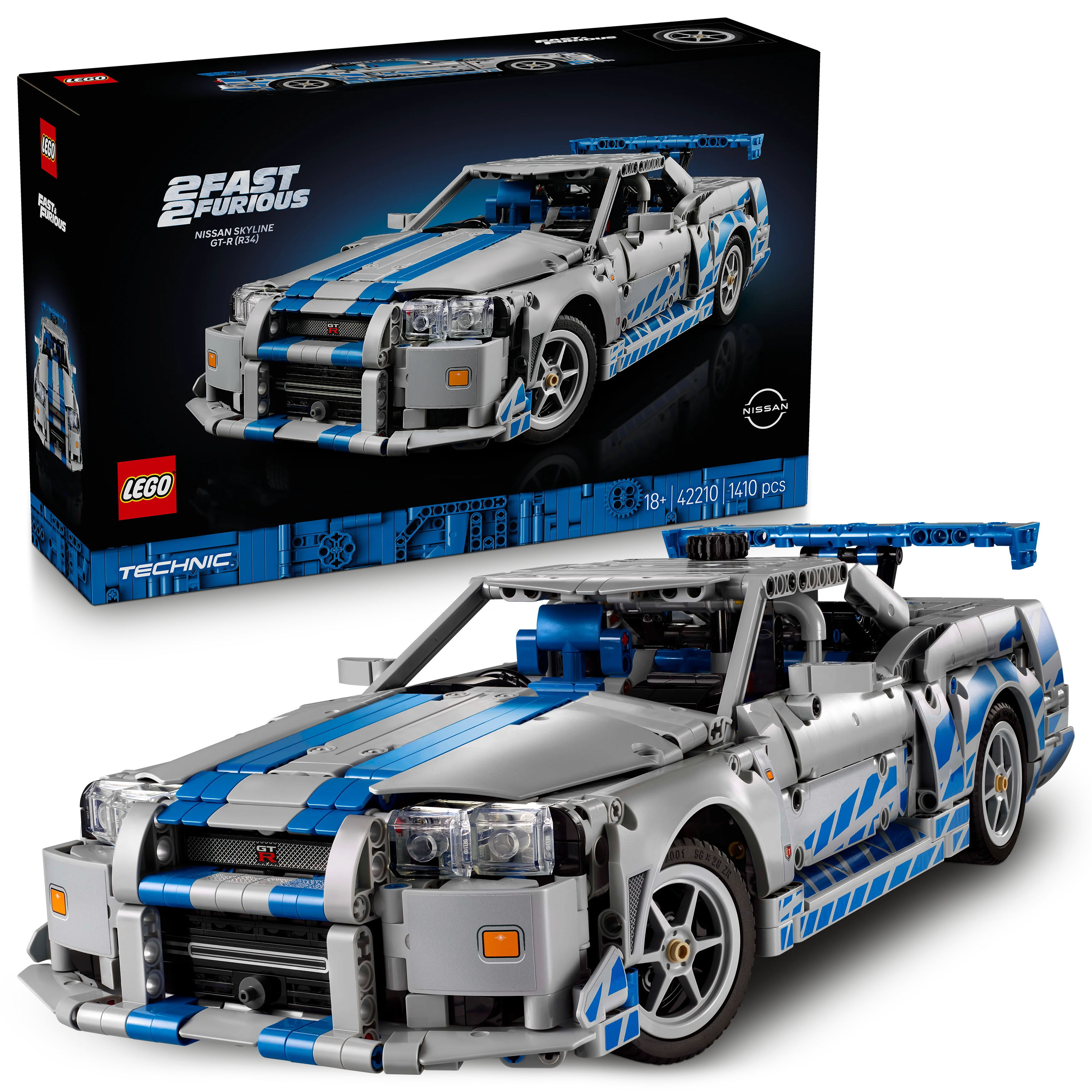 LEGO Technic 2 Fast 2 Furious Nissan Skyline GT-R (R34) Flitzer 42210