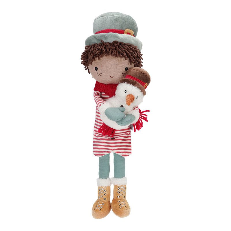 Little Dutch Kuschelpuppe Weihnachten Jake mit Schneemann 35cm