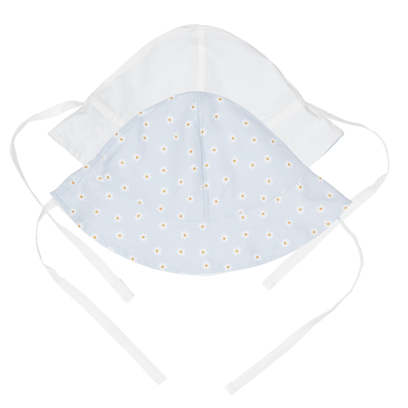 Little Dutch Wendebarer Sonnenhut Daisies Blue / White - size 2