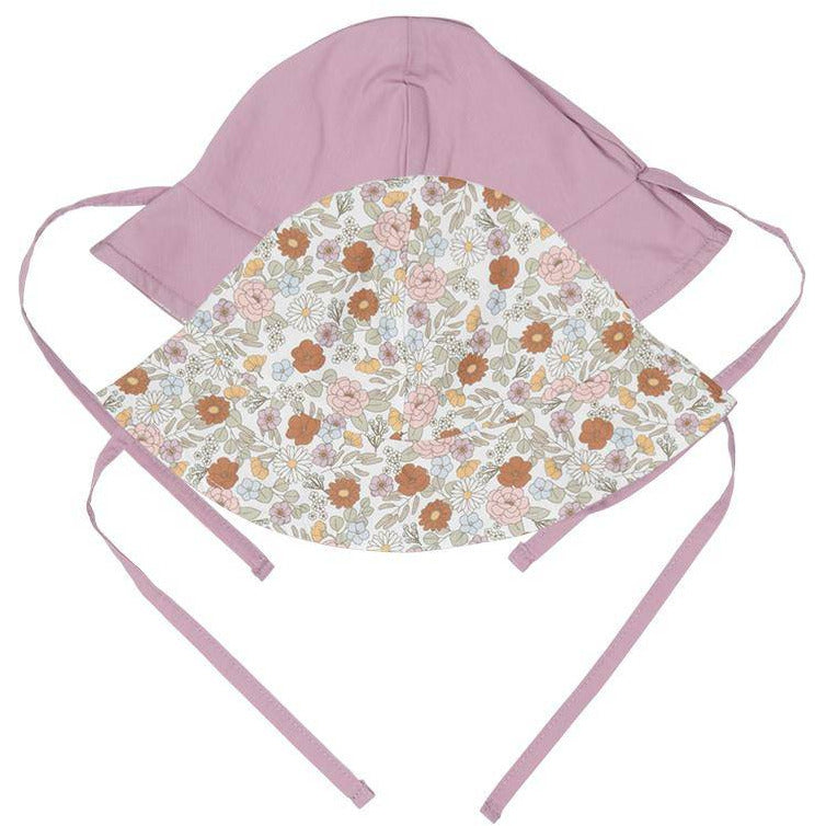 Little Dutch Wendebarer Sonnenhut Vintage Little Flowers / Mauve - size 2