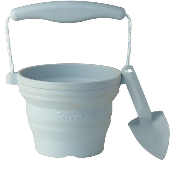 Scrunch Bucket - Silikon Eimer und Schaufel himmelblau