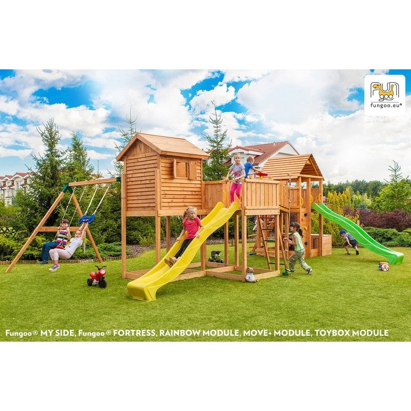 MAXI SET Fungoo PLAY BOX slide YELLOW,GREEN