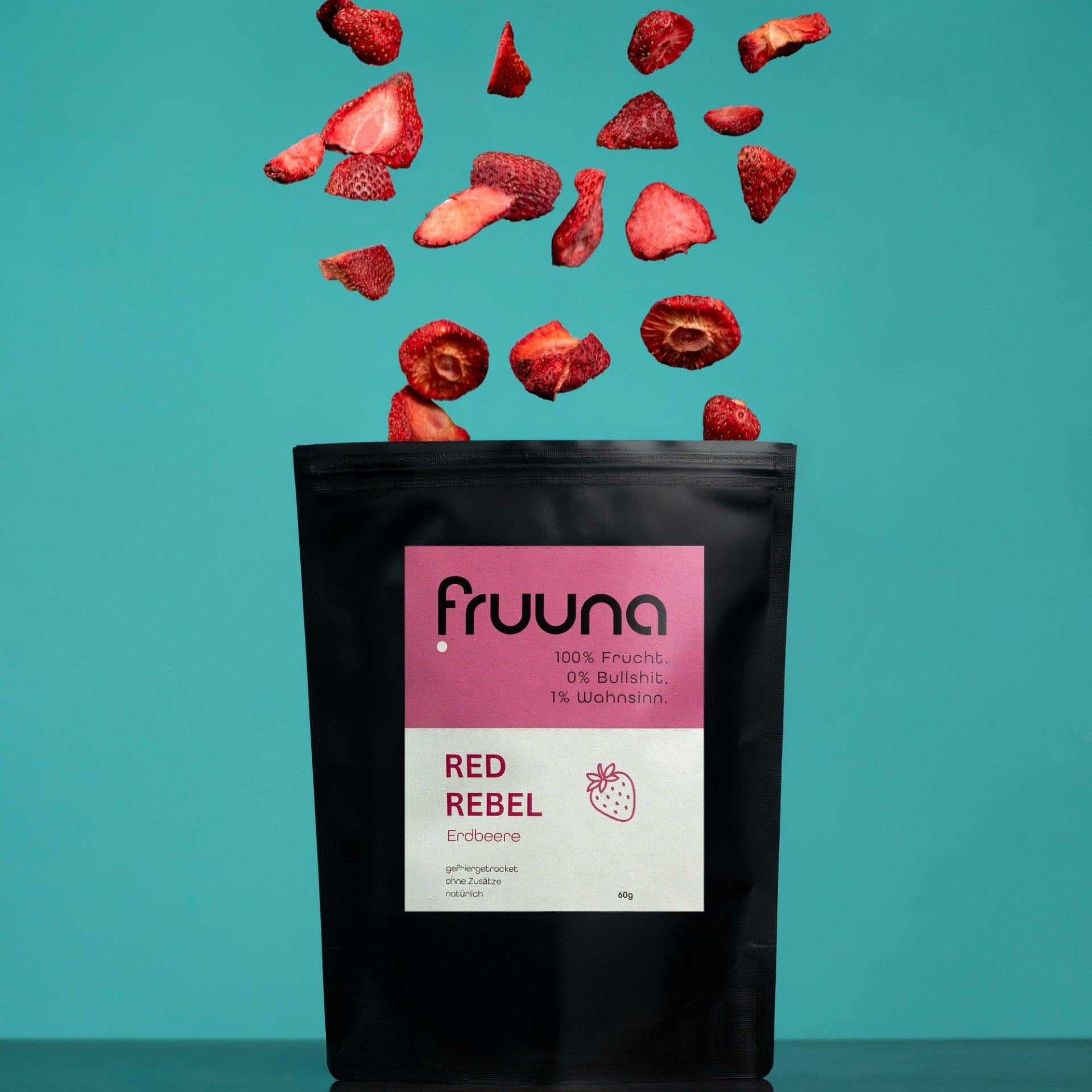 Fruuna Erdbeeren gefriergetrocknet, 60g