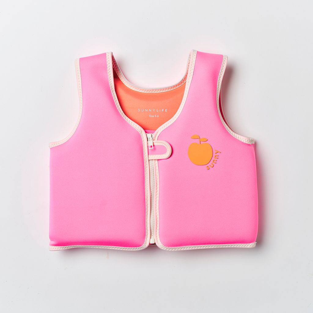 Sunnylife Schwimmweste 3-6 Poppy the Peach Neon Pink