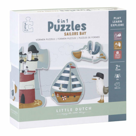 Little Dutch 6 in 1 Puzzles Matrosen FSC