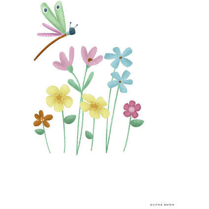 Little Dutch Poster Little Pink Flowers A3