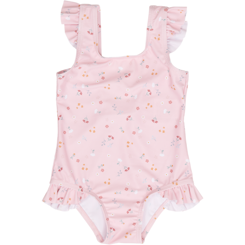 Little Dutch Badekleid ärmellos mit Rüschen Little Pink Flowers - 74/80