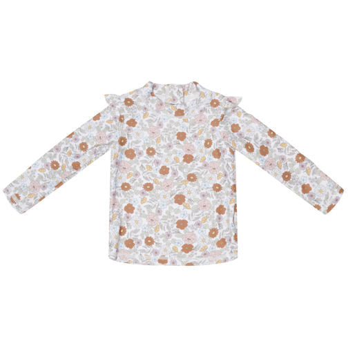 Little Dutch Schwimm T-Shirt langärmlig ruffles Vintage Little Flowers  - 86/92