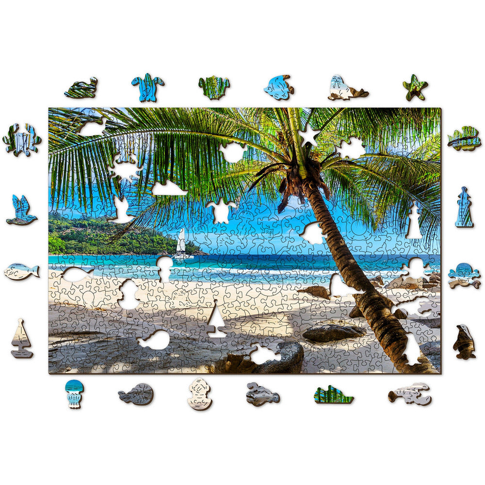 Puzzle Holz Paradise Island Beach