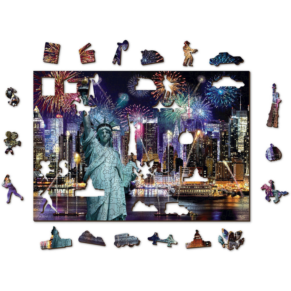 Puzzle Holz New York by Night